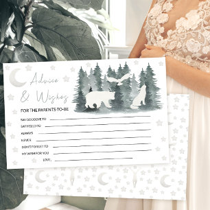 Måne-stjärnor, överordnat rådgivningskort för baby brevpapper