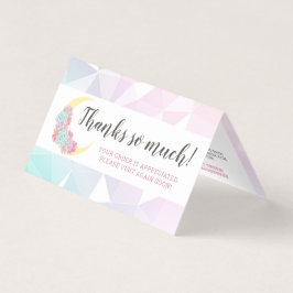 Måne & Sukkulent Pastell Mystisk Boho Tackkort Kort