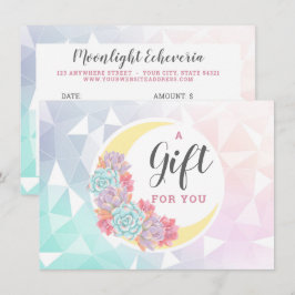 Måne & Sukkulenter Mystiskt Presentkort Inbjudningar