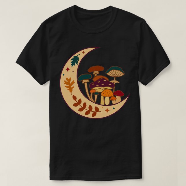Måne-svamp, klassiskt TShirt T Shirt (Design framsida)
