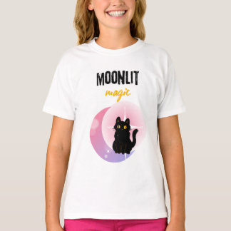 Måne & Svart Katt T Shirt