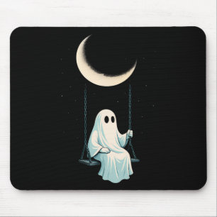 Måne Swing Ghost Shirt Spooky Cute Night oktober Musmatta