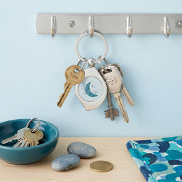 Måne Swirl Silverfärgad Nyckelring