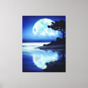 Måne Tales Kanvastryck Spegel Painting
