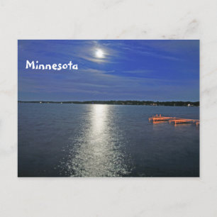 Måne tänd natt vykort