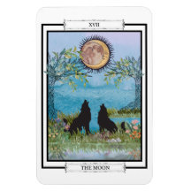 Måne Tarot Card Flexible Photo Magnet
