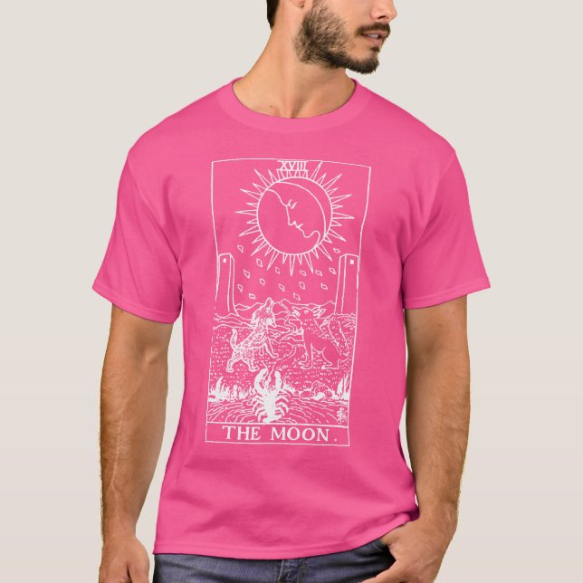 Måne-Tarot Card T-sändning T Shirt (Framsida)