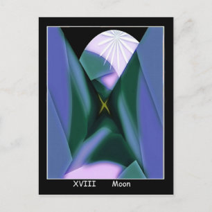 Måne Tarot Card Vykort