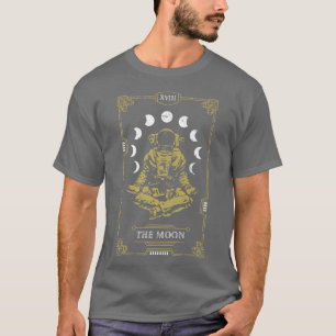 Måne Tarot Card Yoga Astronaut Zen Meditation Lotu T Shirt