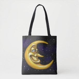 Måne Tote Bag Tygkasse