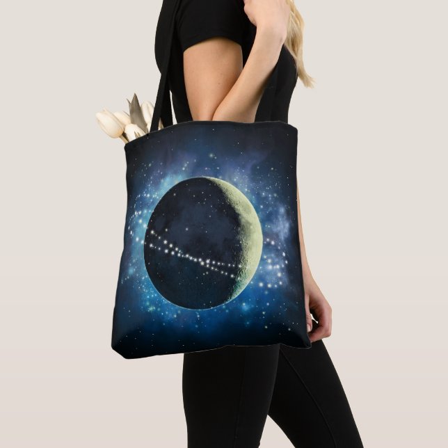 Måne - Tote Bag Tygkasse (Närbild)