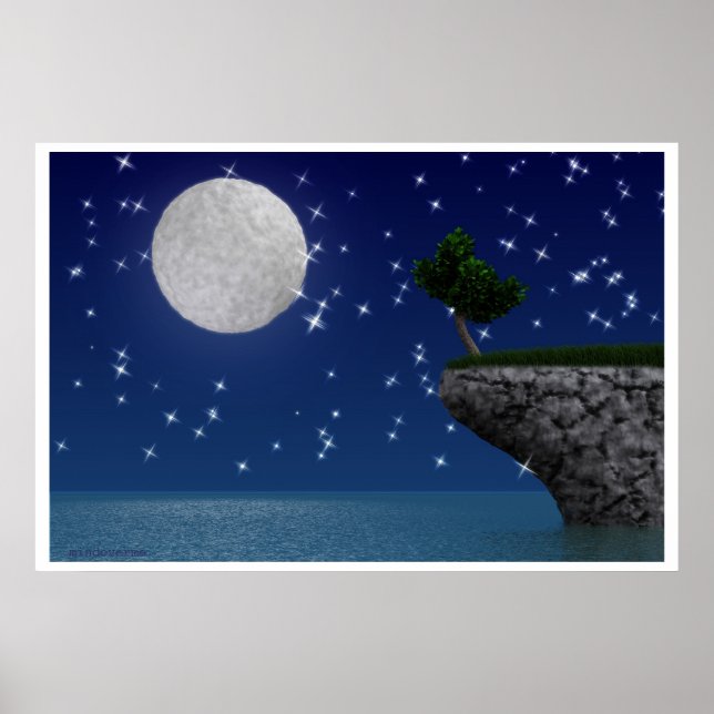 Måne Träd Poster (Framsidan)