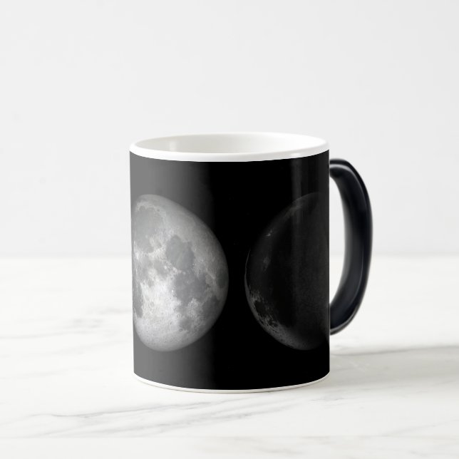 Måne - Triple Goddess symbol Magisk Mugg (Framsida höger)