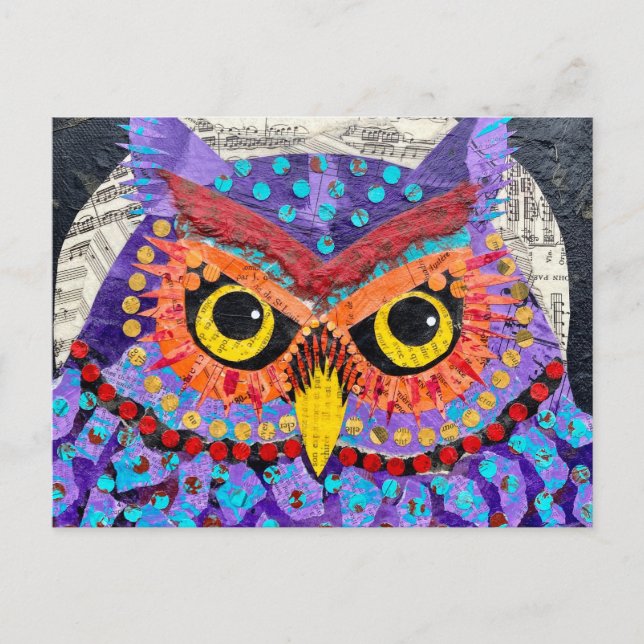 Måne Uggla Vykort (Framsida)