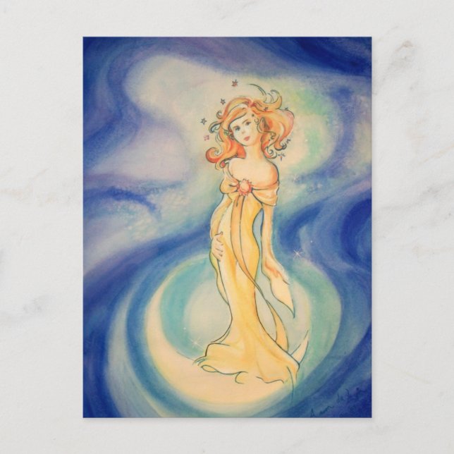 Måne under hennes fötter vykort (Framsida)