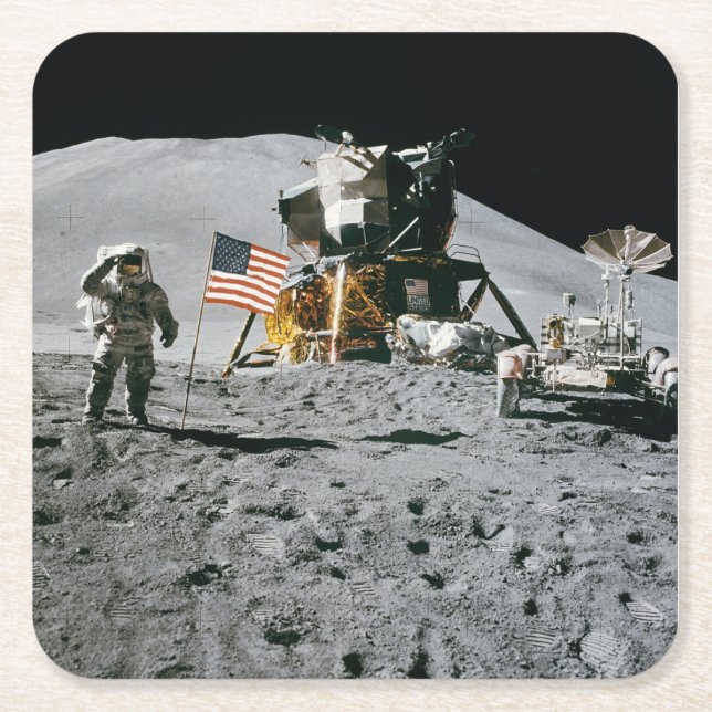 Måne Underlägg Papper Kvadrat (Framsidan)