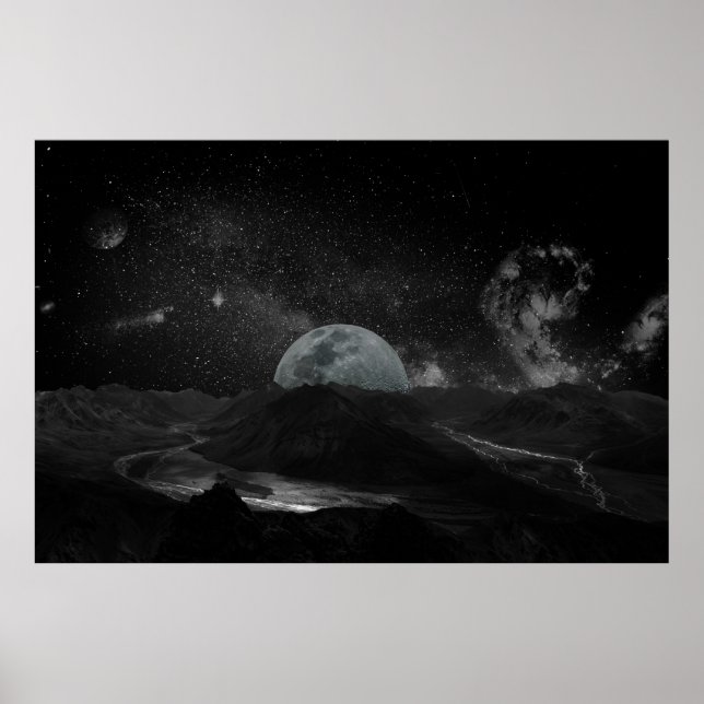 måne universum poster (Framsidan)