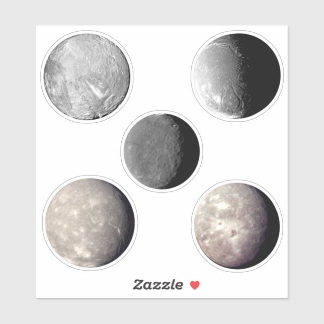 Måne Uranus Sticker Lakan Klistermärken (Ark)