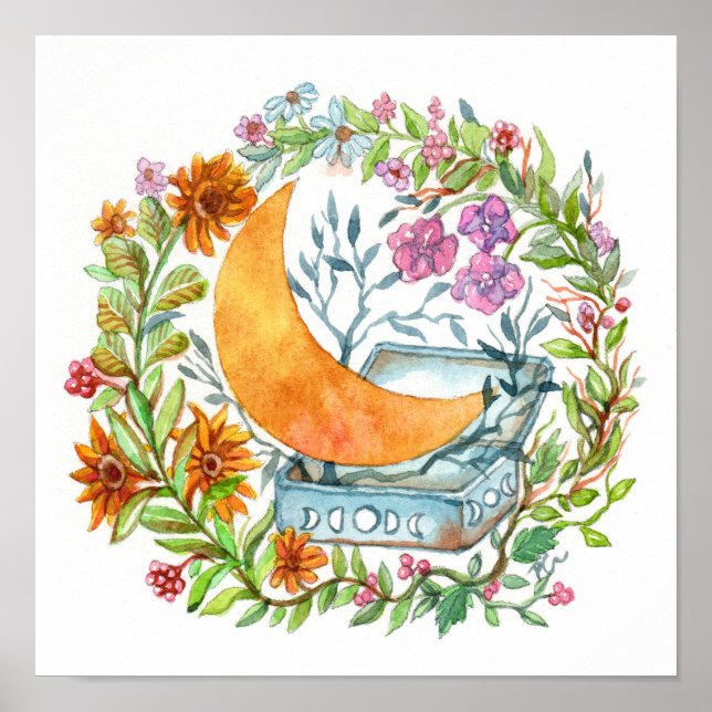 Måne ut ur boxen poster (Framsidan)