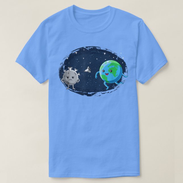 Måne, utforskningsområde för landningsrymden Astro T Shirt (Design framsida)