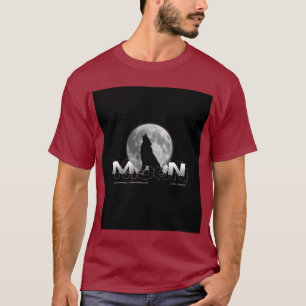 Måne varg som ylar åt fullmåne Grafisk T-shirt