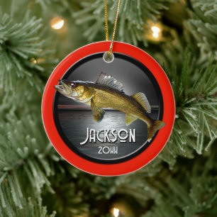Måne Vatten & Walleye Pike Julgransprydnad Keramik