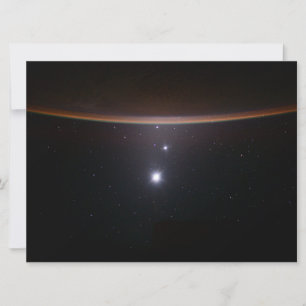 Måne, Venus, Jupiter & Earth (ISS) (NASA) (Rymdtek Kort