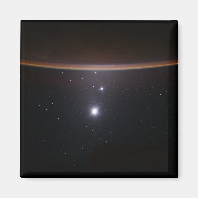 Måne, Venus, Jupiter & Earth (ISS) (NASA) (Rymdtek Magnet (Framsidan)