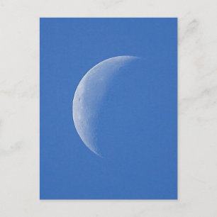 Måne vid Blå himmel Vykort