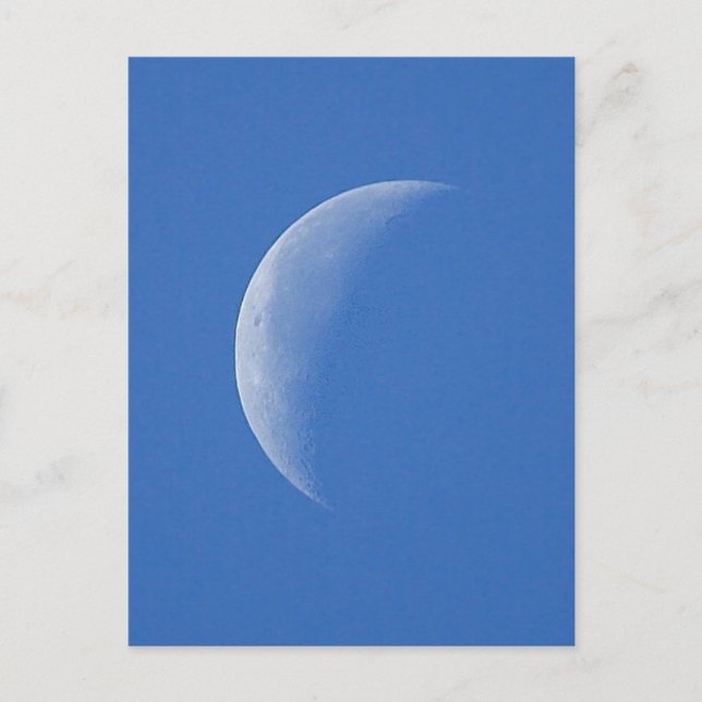 Måne vid Blå himmel Vykort (Framsida)