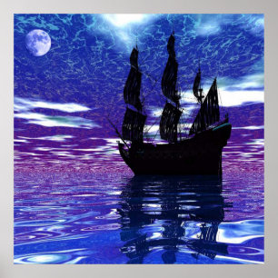 Måne Voyager Poster