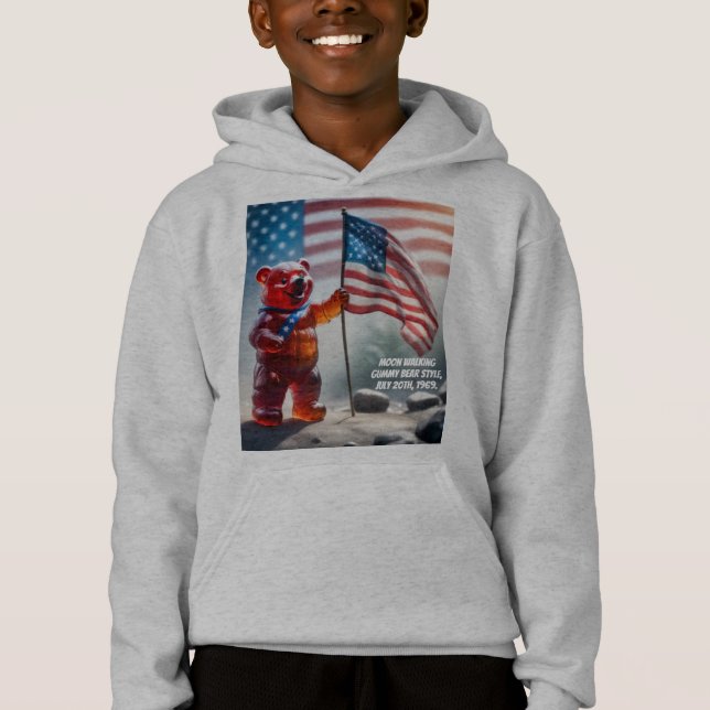 Måne Walking Gummy Bear T Shirt (Framsida)