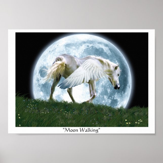 "MÅNE WALKING" Poster Pegasus Art (Framsidan)