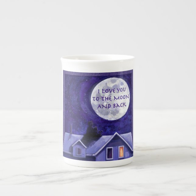 Måne Watch Benporslin Mugg (Framsidan)