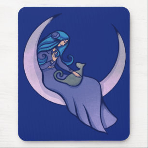 Måne Witch MoonChild Pagan Wicca Art Musmatta
