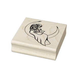 Måne Witch MoonChild Pagan Wicca Art Stämpel