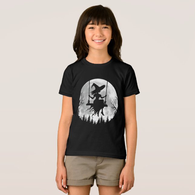Måne Witch Swing T Shirt (Framsida Full)