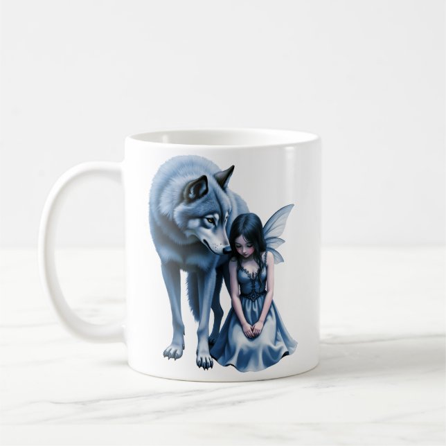 Månebelyst band – Vargen och den gotiska feen.   Kaffemugg (Vänster)