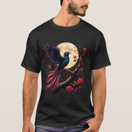 Månebelyst Crimsonwing – Mystisk Fantasifågel. T Shirt