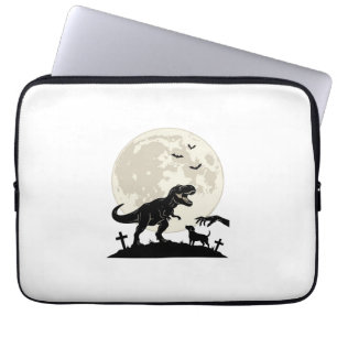 Månebelyst dinosaur hund kyrkogård silhuett skjort laptop fodral