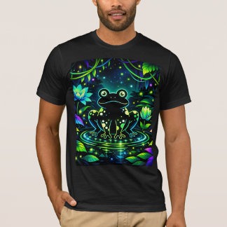 Månebelyst groda i förtrollad trädgård T-shirt
