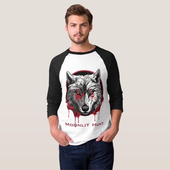 Månebelyst jakt t shirt (Hel framsida)