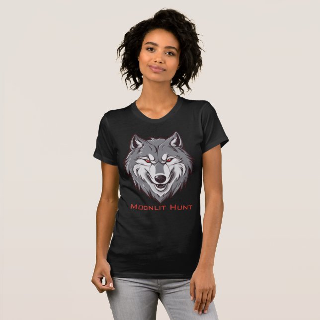 Månebelyst jakt t shirt (Hel framsida)