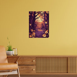 Månebelyst Spökhuspromenad Poster
