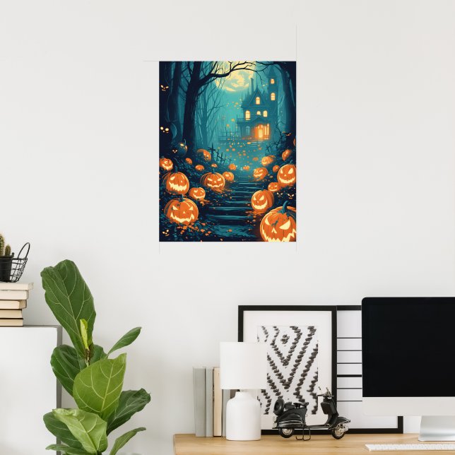 Månebelyst spökslottgång poster (Hemmakontoret)