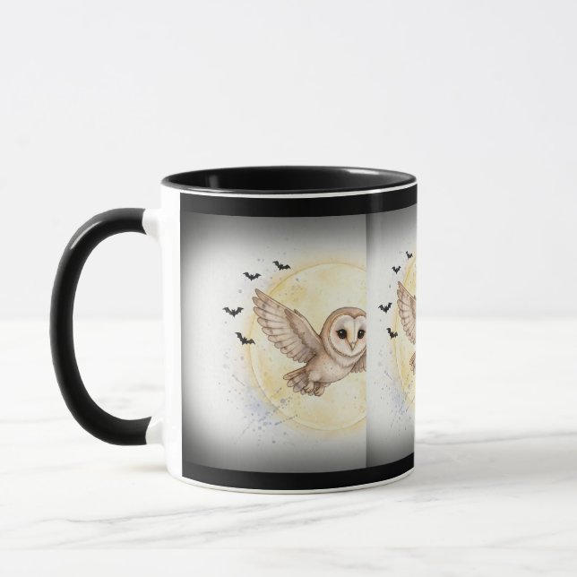 Månebelyst Ugglas Halloween Mugg (Vänster)