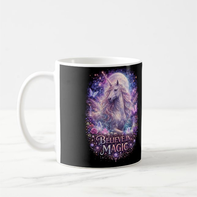 Månebelysta Enhörningsdrömmar Kaffemugg (Vänster)