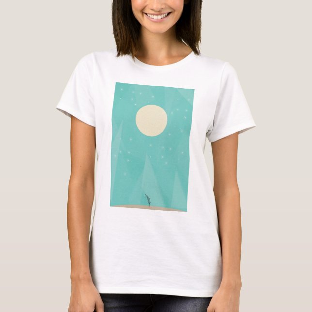 Måneblomma Tee Shirt (Framsida)
