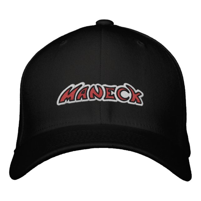 Maneck - Embroiderad maneckband.com Passande Cap Broderad Keps (Framsida)