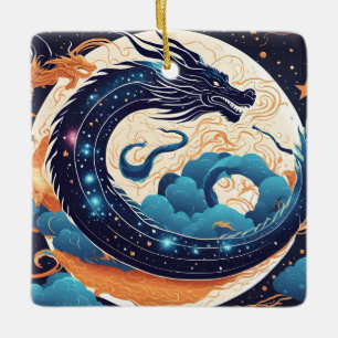 månedrakeornament julgransprydnad keramik